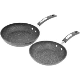 THE ROCK by Starfrit 060740-002-0000 THE ROCK by Starfrit Set of 2 Fry Pans with Bakelite Handles