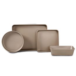 Oster Gale 4-Piece Bakeware Set, gold